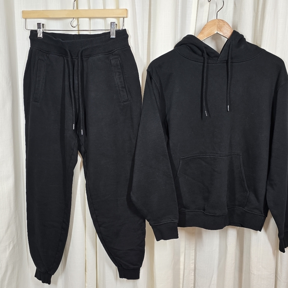 Fashion Nova Stole Your Boyfriend Zip-up Hoodie & Jogger Black 2-Piece Set - Picture 2 of 16